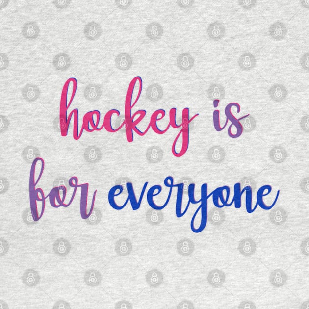 hockey is for everyone - bi flag by cartershart